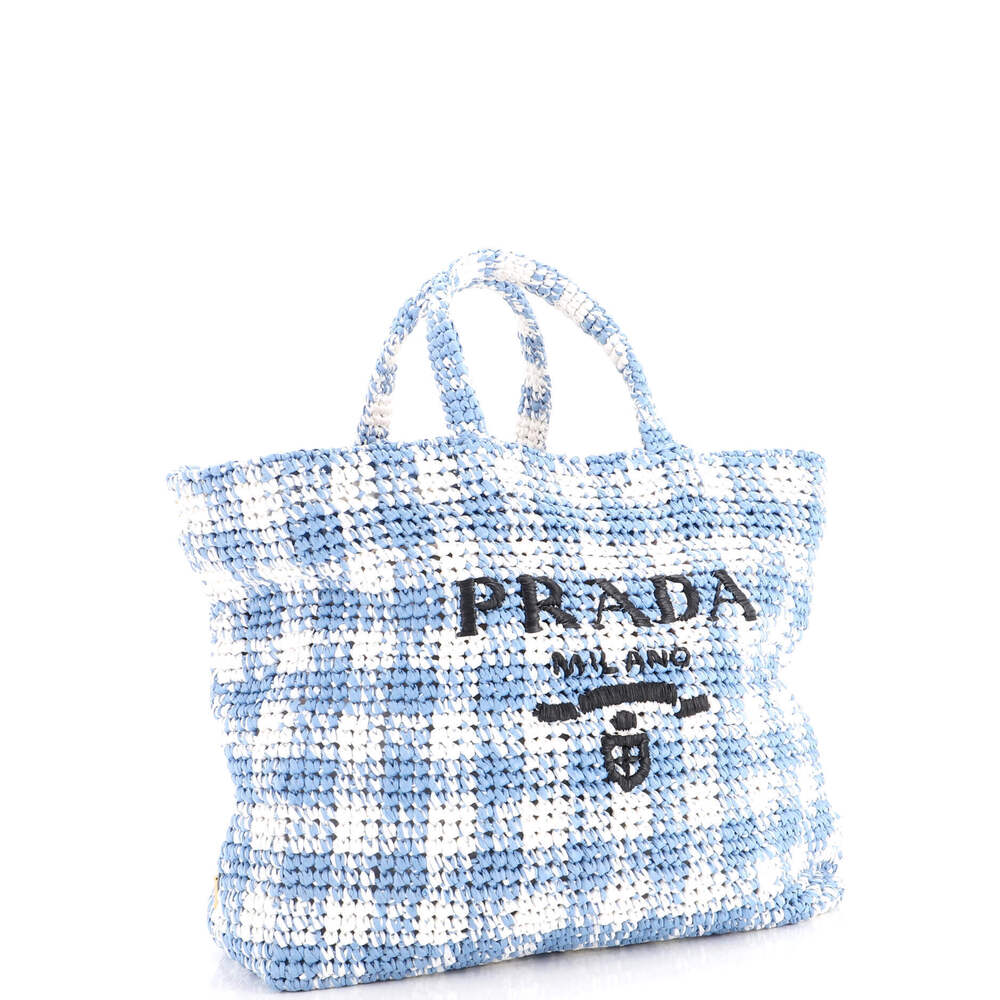 Prada Large Logo Tote Raffia - Picture 2 of 5